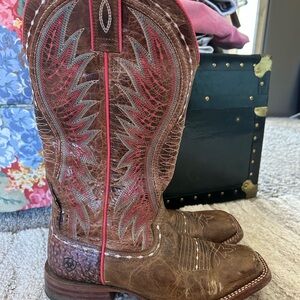 Ariat Cowboy Boots with Pink Accents